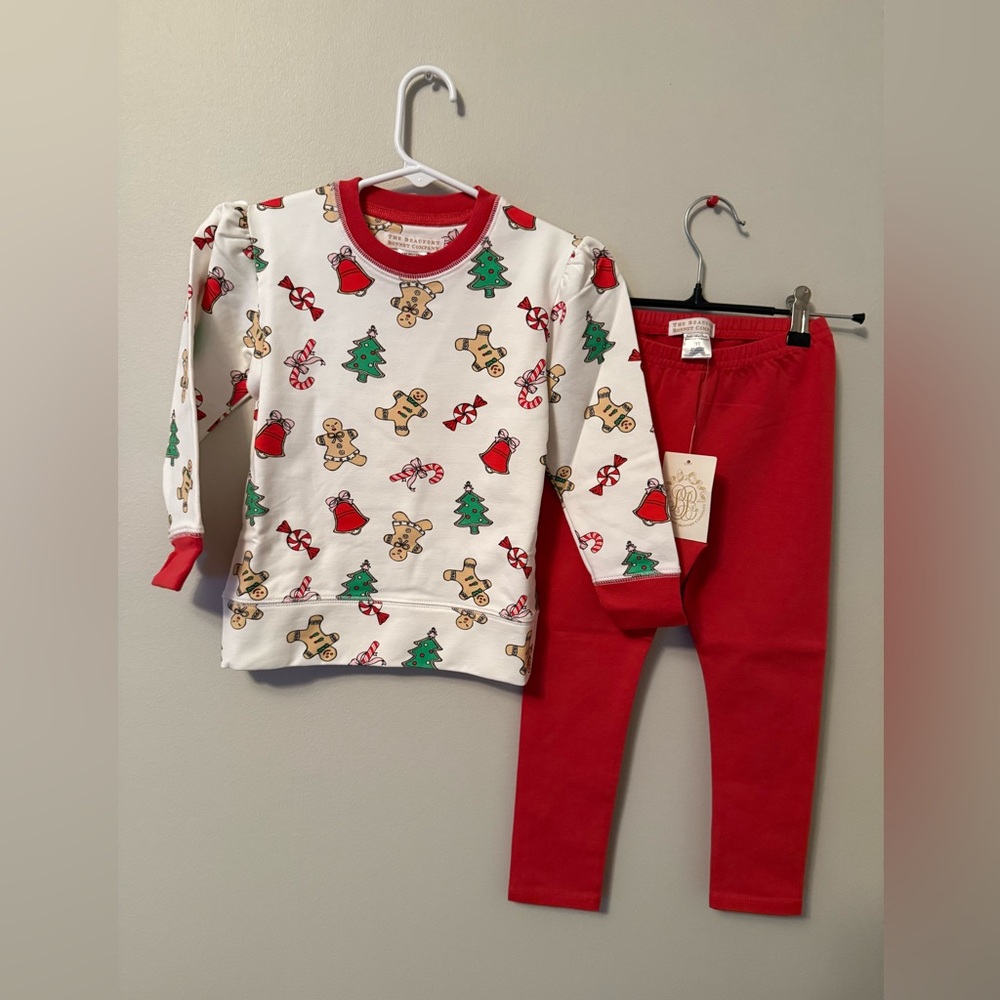 The Beaufort Bonnet Company Christmas Gingerbread Crewneck With Leggings